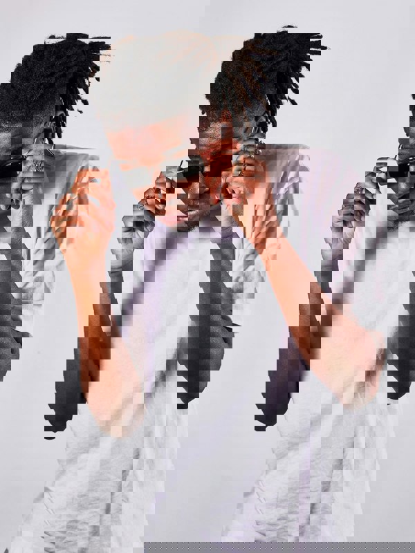 SVNX Frameless rectangle sunglasses with metal arms