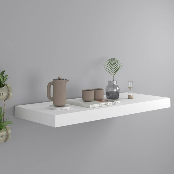 Berkfield Floating Wall Shelf White 60x23.5x3.8 cm MDF