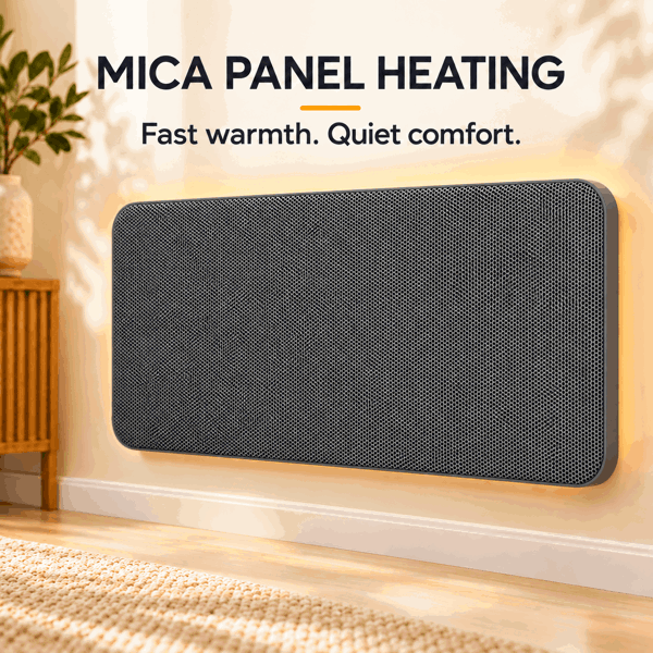 Mylek Radiator Mica Panel Radiant Heater, Wifi Enabled Smart APP 2000W Electric, Triac Thermostat