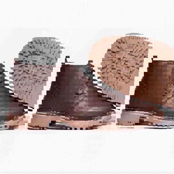 Popps COOPER Mens Desert Boots Dark Brown