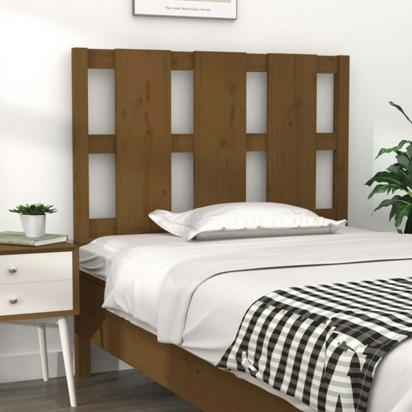 Berkfield Bed Headboard Honey Brown 95.5x4x100 cm Solid Wood Pine