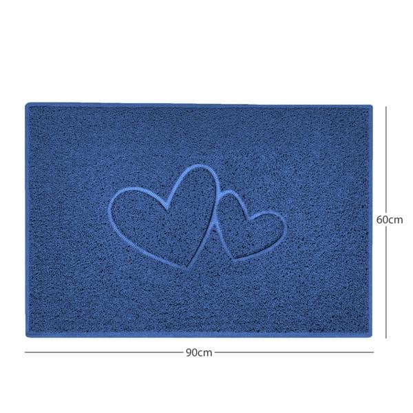 Nicoman "Double Heart" Embossed Loofah Textured Spaghetti Doormat