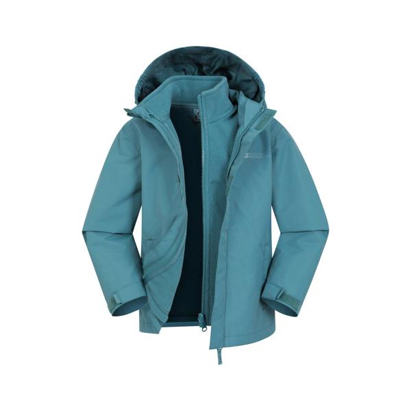 Mountain Warehouse Childrens/Kids Fell 3 in 1 Water Resistant Jacket - Teal - 