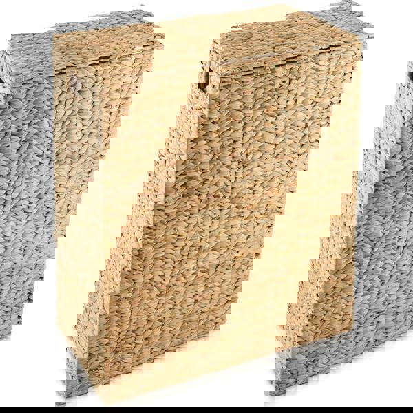 Gr8 Home X Large Water Hyacinth Double Laundry Hamper Bin Clothes Washing Basket With Lid