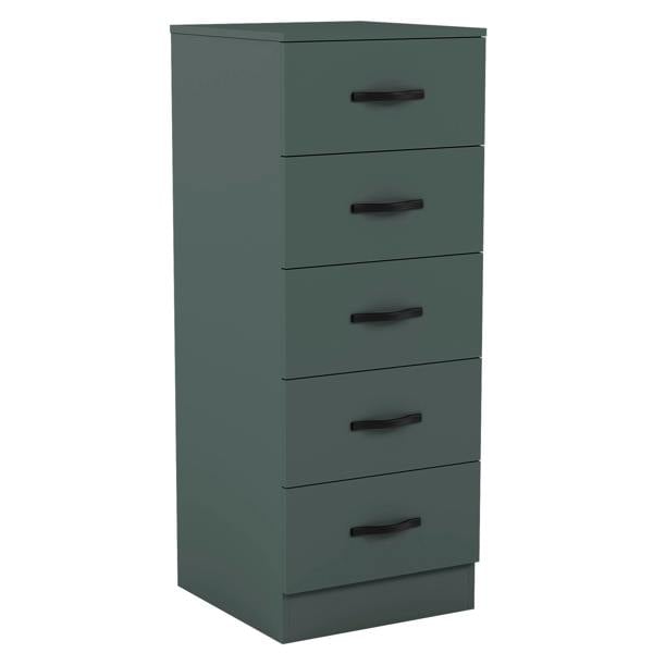Vida Designs Riano 5 Drawer Narrow Chest, Black