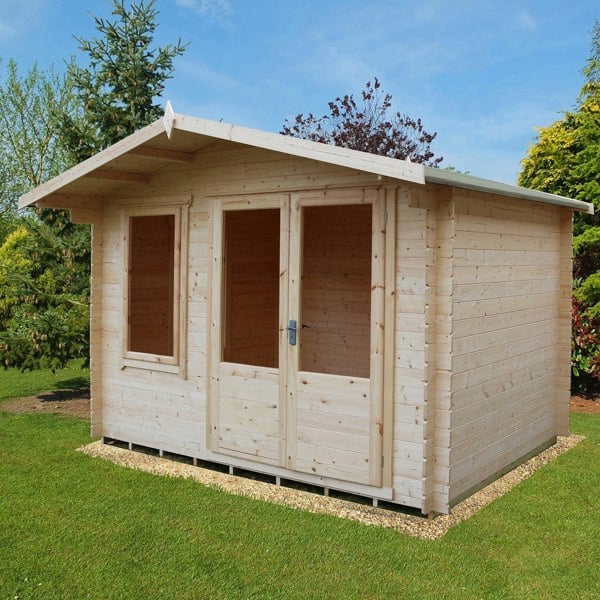 Shire Berryfield 11x10 Log Cabin 19mm interlock  Cladding - Best Shed