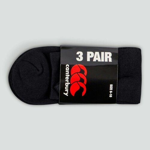Canterbury Adult Unisex Crew Sock Pack of 3