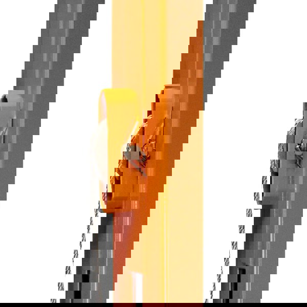 Close-up of the orange pulley system on a 16ft drywall and plasterboard lifter hoist, showcasing its sturdy metal...