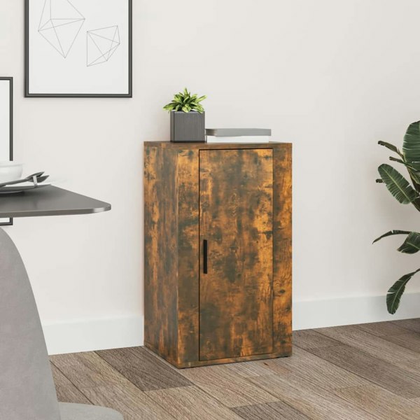 Berkfield Sideboard Smoked Oak 40x33x70 cm Engineered Wood