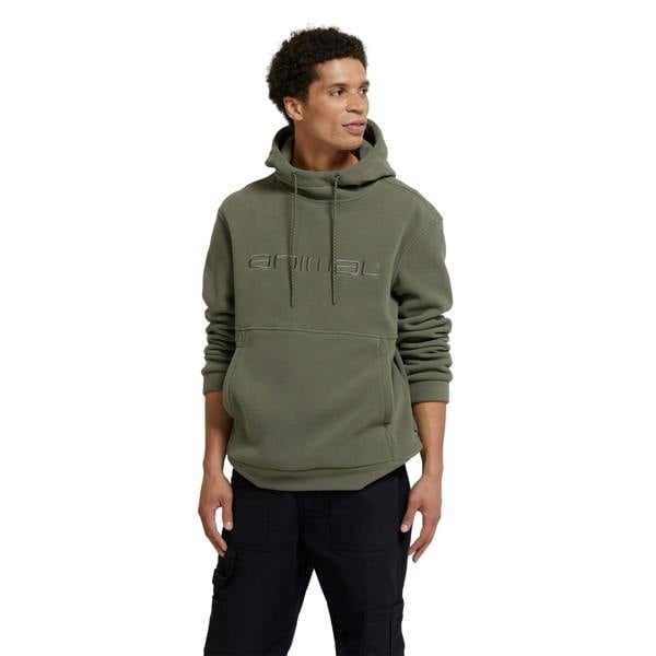Animal Mens Louis Fleece Hoodie - Green - 