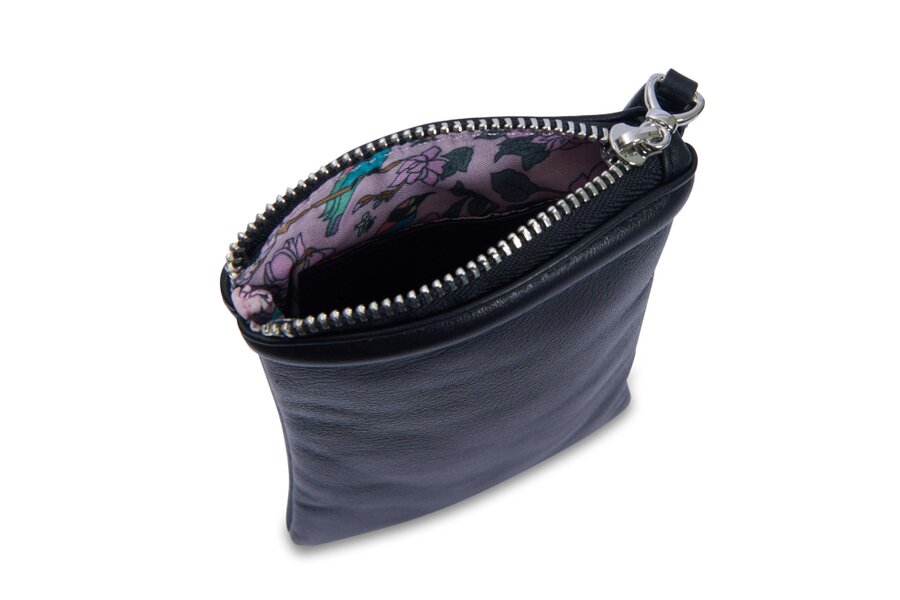 SADDLER "Mabel" Zip Top Real Leather Glasses Case with Card Holder (Gift Boxed)