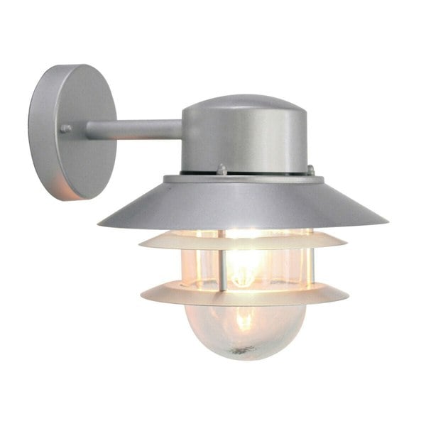 Outdoor IP44 Wall Light Sconce 304 SS Silver LED E27 60W Bulb External d00302 Loops