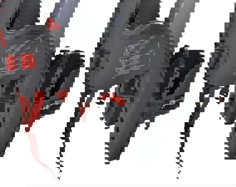 WeeRide Safe Front baby bike seat feet height adjustment