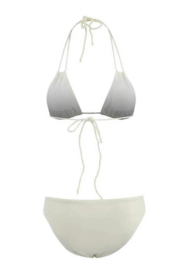 WOVCOR Tunnel Triangle Covered Regular Waist Bikini Set