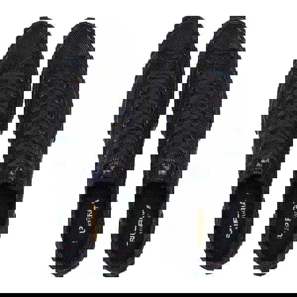 Superga Unisex Adult 2432 Works Patchwork Wool Trainers - Navy/Brown Honey/Grey - 