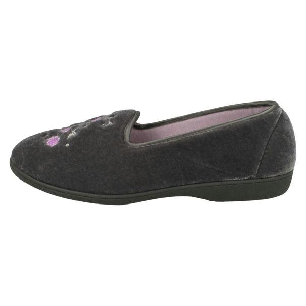 Rosebank Ladies Rosebank Embroided Flowers Detailed Slippers Racheal