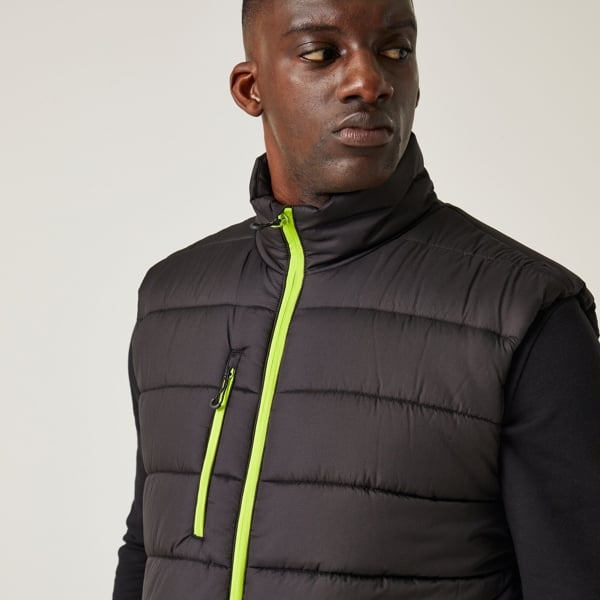 Regatta Mens Navigate Thermal Body Warmer - Black Lime Green