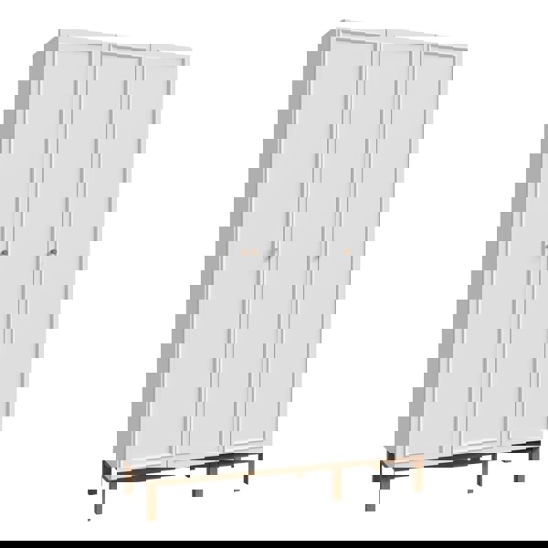 Furniture To Go Wensley 3 Door Wardrobe in Light Grey and Oak