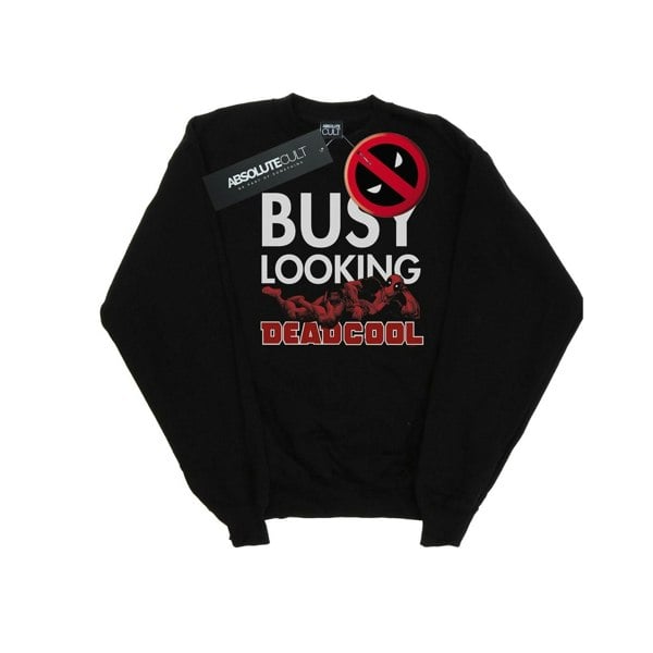 Marvel Mens Deadpool Busy Looking Deadcool Sweatshirt - Black