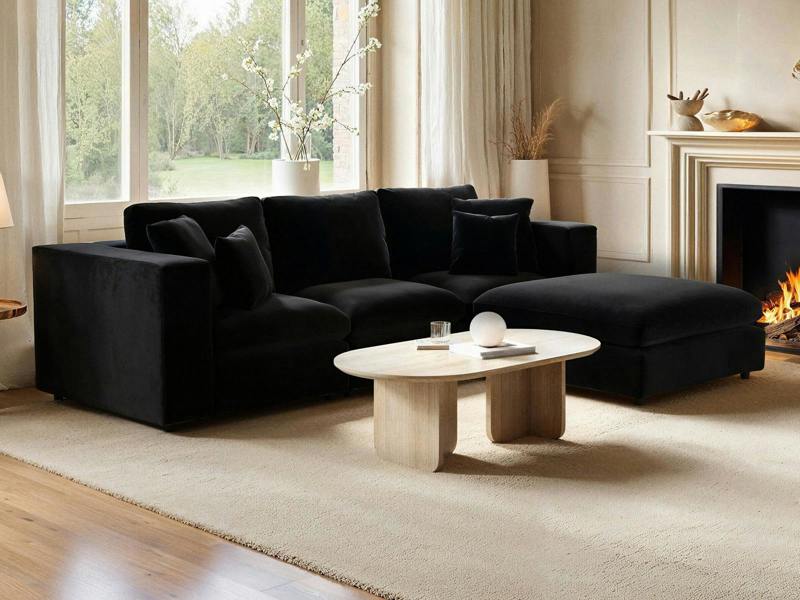 Asher 4 Seater Sofa with Reversible Footstool