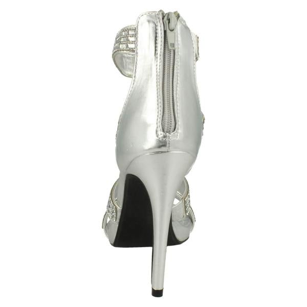 Anne Michelle Ladies Anne Michelle Strapy Zip Up Heeled Party Shoes