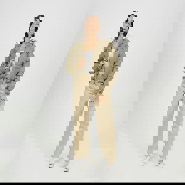 Brave Soul Pale Green Crinkle Oversized Short Puffer Jacket - Pale Green Image 3