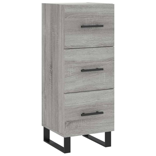 Berkfield Highboard Grey Sonoma 34.5x34x180 cm Engineered Wood
