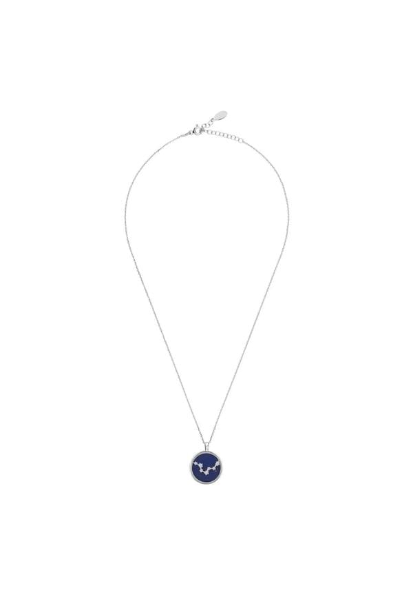 Zodiac Lapis Lazuli Gemstone Star Constellation Pendant Necklace Silver Pisces - LATELITA Necklaces
