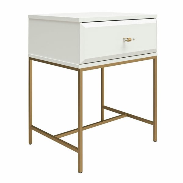 Dorel Home Effie Nightstand with 1 Drawer White