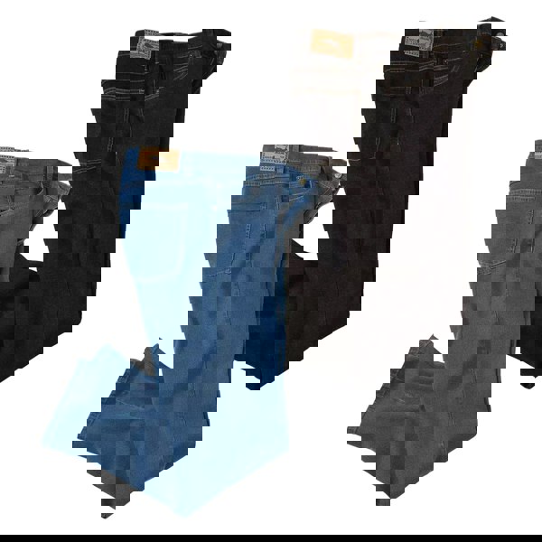 Atlas For Men Mens Stretch Regular Jeans (Pack of 2) - Blue/Black