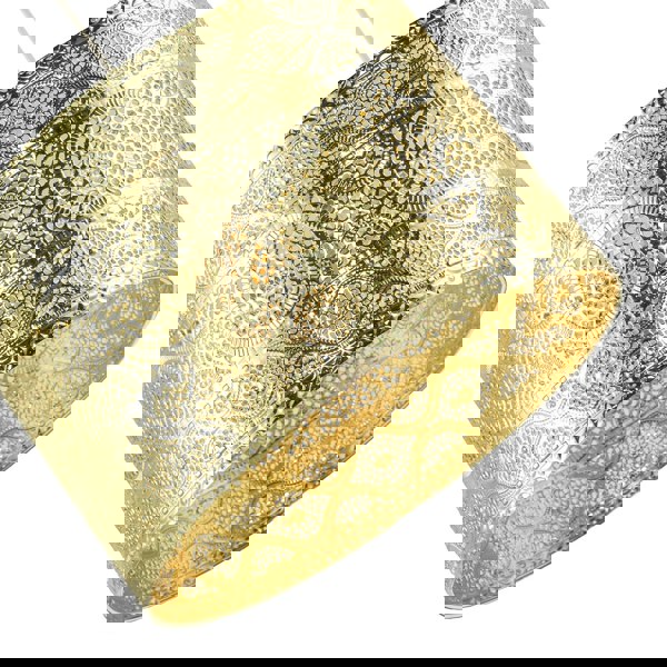 Ornate Moroccan Designed Pendant Shade with Wavy Lines and Circles Image 4