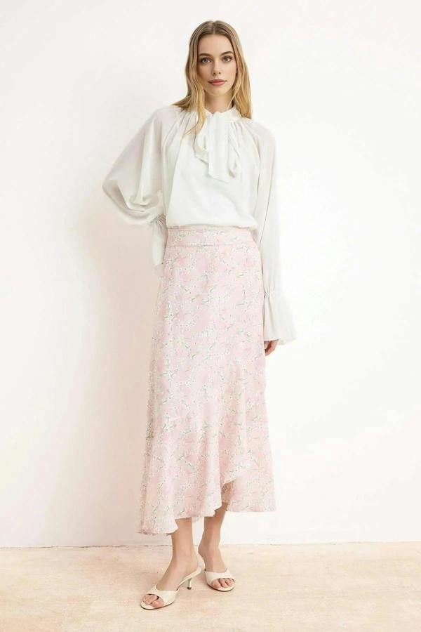 WOVCOR Floral Wrap Woven Skirt