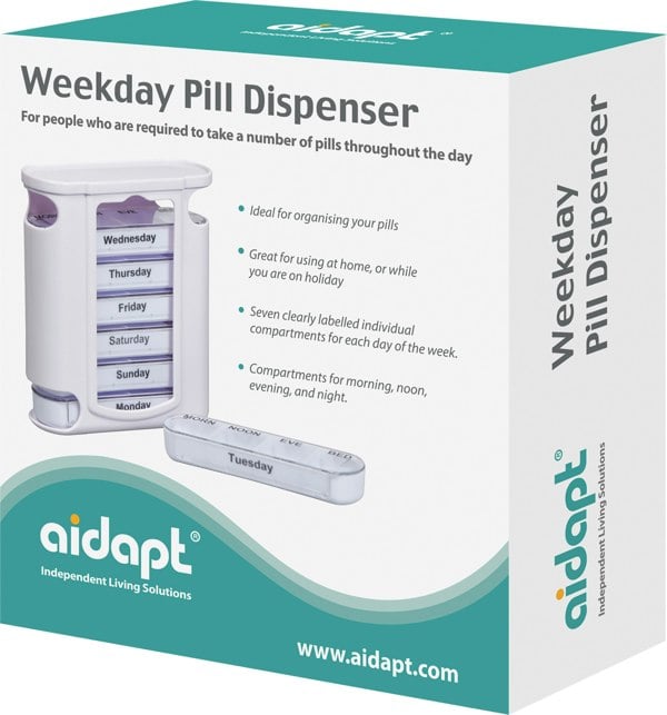 Aidapt Weekday Pill Dispenser
