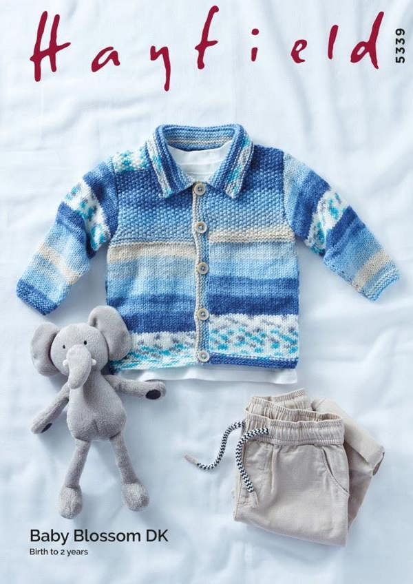 Hayfield Baby Blossom DK Knitting Pattern 5339, Jackets for Baby, 0 - 2 Years