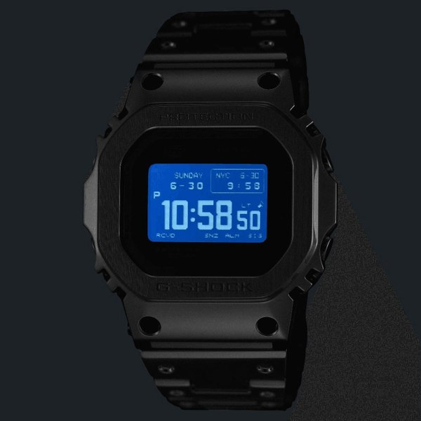 Casio Mens G-Shock Full Metal Origin 5000 Series Silver Digital Solar Bracelet Watch GMW-BZ5000D-1ER