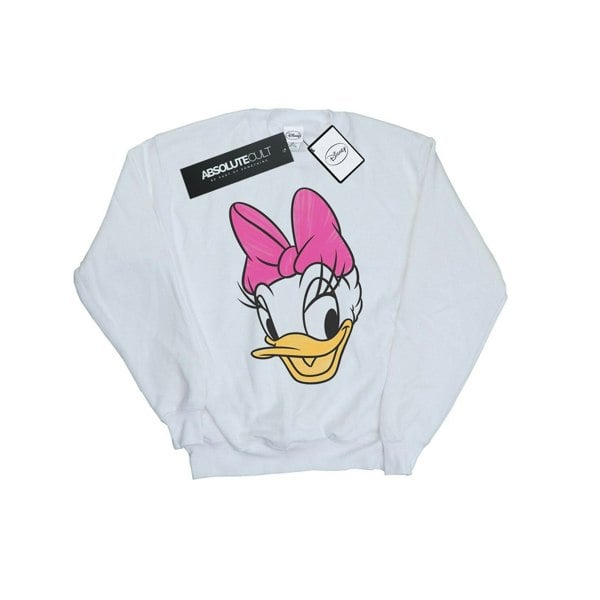 Disney Girls Daisy Duck Head Painted Sweatshirt - White