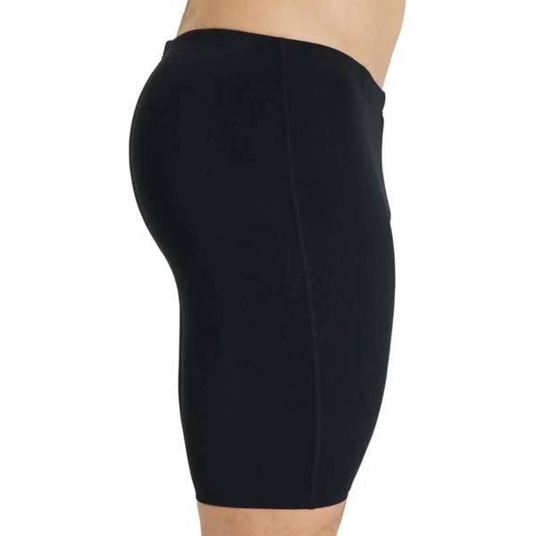Black stretchy high-waist biker shorts in Arena team solid swim style