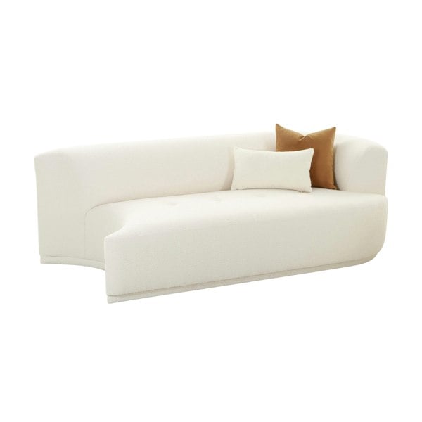 Furniture Edit Fickle Cream Boucle Modular RHF Loveseat