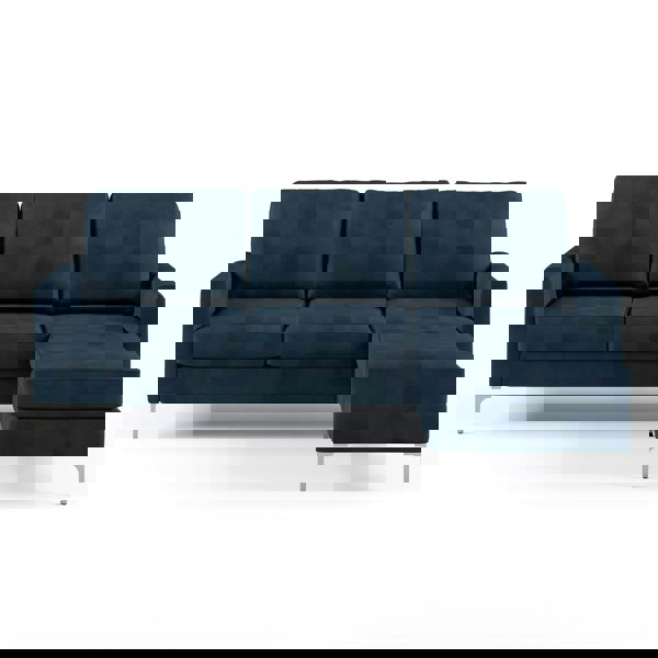 Dorel Home Chapman sectional sofa in velvet blue