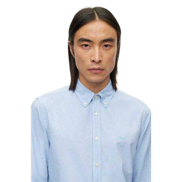 Boss Mens Rickert Oxford Shirt - Blue - 