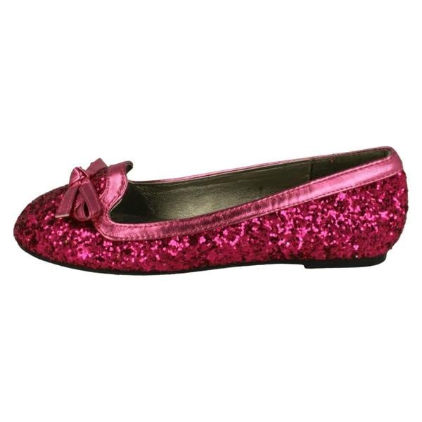 Spot On Girls Spot On Glitter Bow Detail Flats