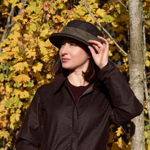 Heather Hats & Accessories Water Resistant British Cotton Bucket Hat, Cotton Lining, Outdoor Wear, Olive