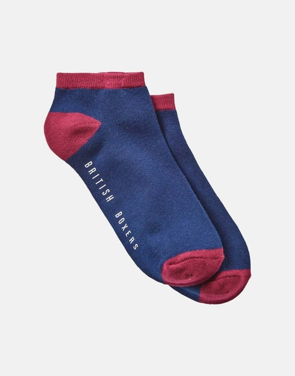 British Boxers Men's Three-Pair Sock Gift Box – Trainer Liner Socks