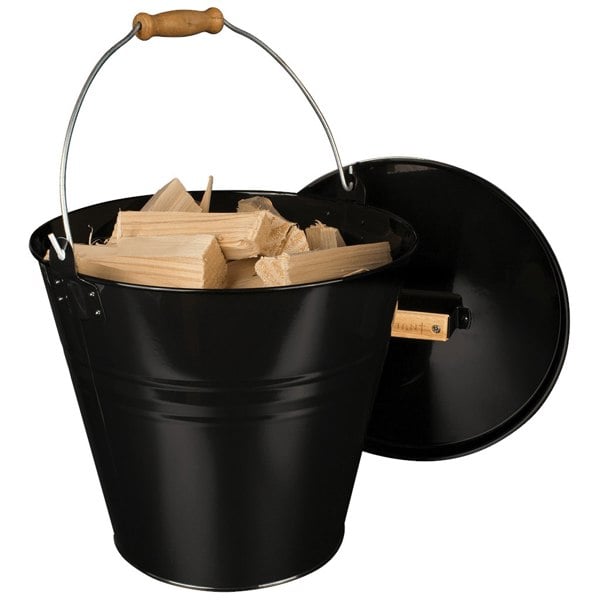 Valiant Fireside Bucket open with kindling, on white background
