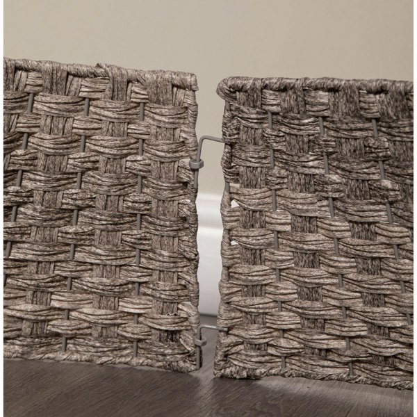 Samuel Alexander 48/70cm Samuel Alexander Large KD Plastic Wicker Rattan Woven Christmas Tree Skirt in Grey