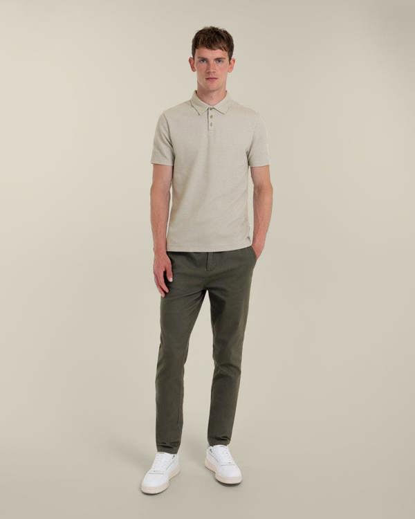 Larsson & Co Per - Jacquard Textured Polo Shirt