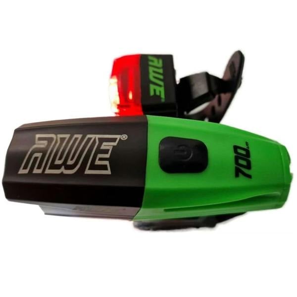 Awe Bright 740 Lumen USB Rechargeable Bike Light Set Front/Rear