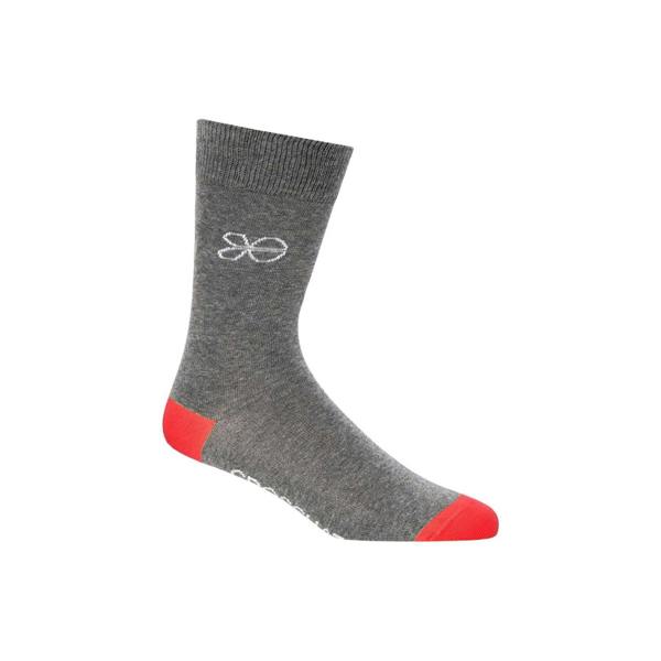Crosshatch Mens Posical Logo Crew Socks (Pack of 5) - Grey/Multicoloured - 