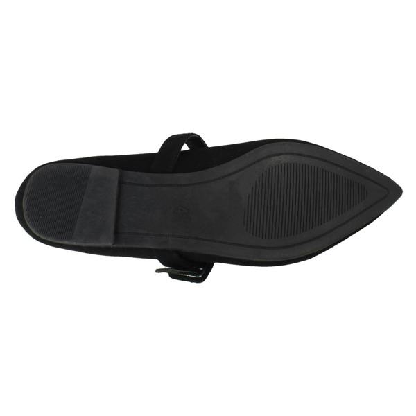 Savannah Ladies Savannah Pointed Toe Buckle Fastening Flat Smart Shoes F80586
