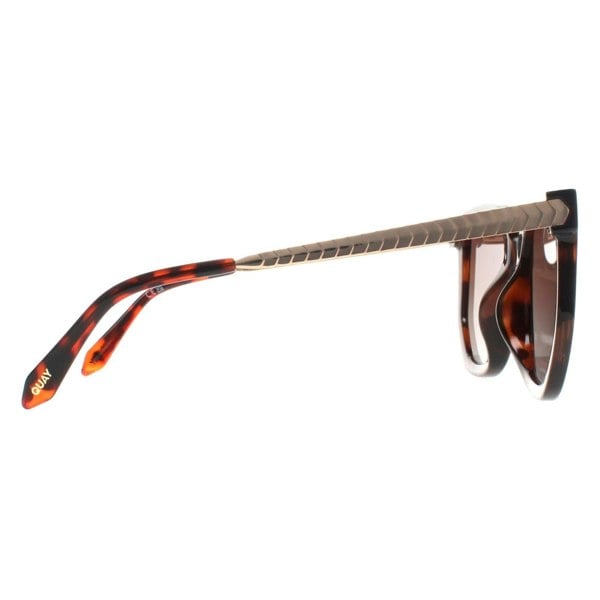 Quay Sunglasses Coffee Run BRN Tortoise Gold Brown Polarized